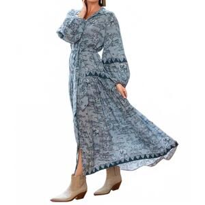 NEW MISS JUNE PARIS lila maxi dress in blue